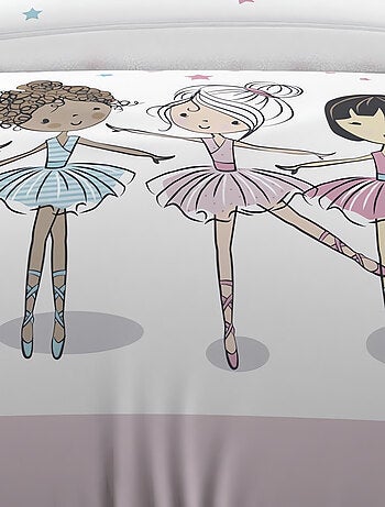 Parure housse de couette DANSEUSES, 100% coton 57 fils/cm2, par Soleil d'Oc avec 1 taie d'oreiller