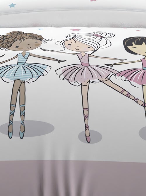 Parure housse de couette DANSEUSES, 100% coton 57 fils/cm2, par Soleil d'Oc avec 1 taie d'oreiller - Kiabi Parure housse de couette DANSEUSES, 100% coton 57 fils/cm2, par Soleil d'Oc avec 1 taie d'oreiller - Kiabi