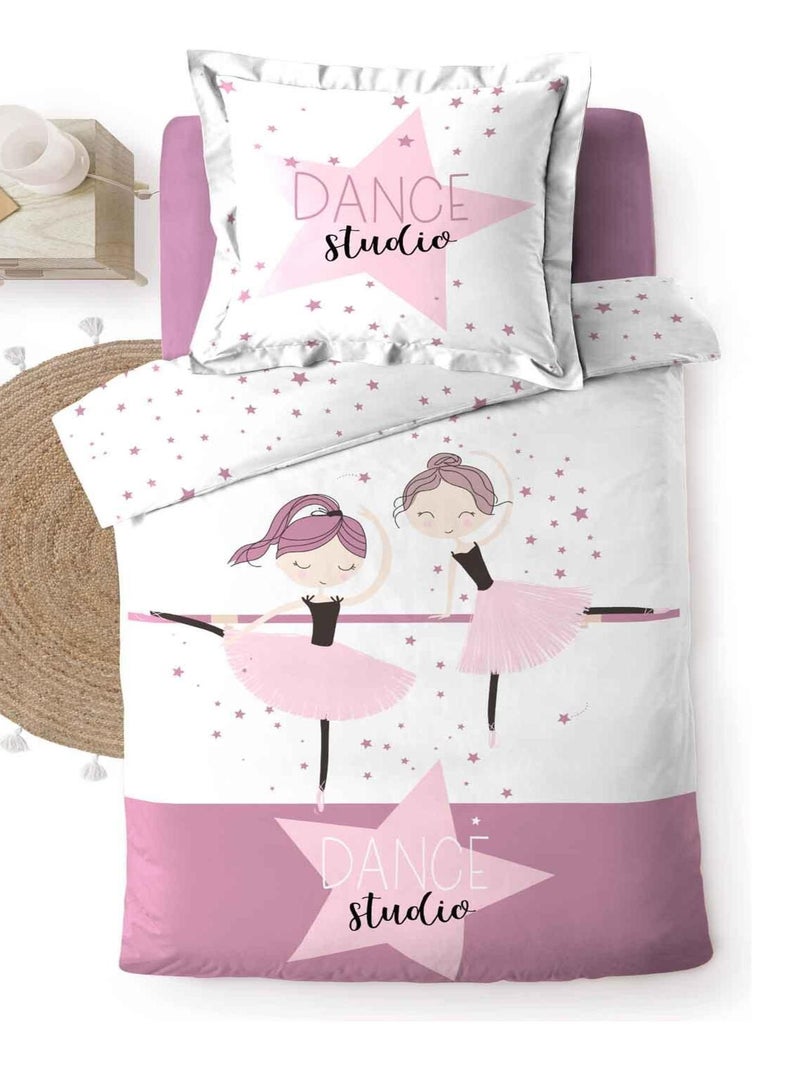 Parure housse de couette Danseuses Studio Violet - Kiabi