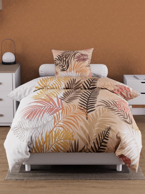 Parure housse de couette en coton 57 fils JUNGLE, par Soleil d'Ocre avec 1 taie d'oreiller - Kiabi Parure housse de couette en coton 57 fils JUNGLE, par Soleil d'Ocre avec 1 taie d'oreiller - Kiabi