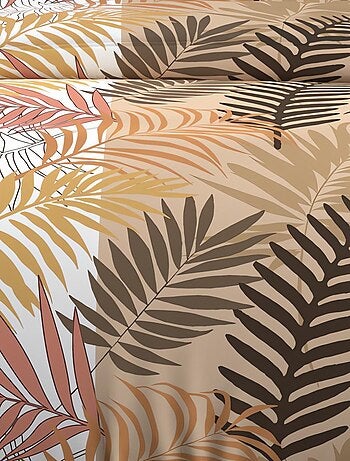 Parure housse de couette en coton 57 fils JUNGLE, par Soleil d'Ocre avec 2 taies d'oreiller