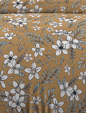 Parure housse de couette en coton 57 fils MANON, par Soleil d'ocre avec 1 taie d'oreiller