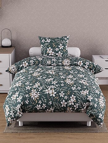 Parure housse de couette en coton 57 fils MANON, par Soleil d'ocre avec 1 taie d'oreiller