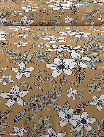 Parure housse de couette en coton 57 fils MANON, par Soleil d'ocre avec 2 taies d'oreiller