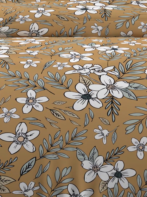 Parure housse de couette en coton 57 fils MANON, par Soleil d'ocre avec 2 taies d'oreiller - Kiabi