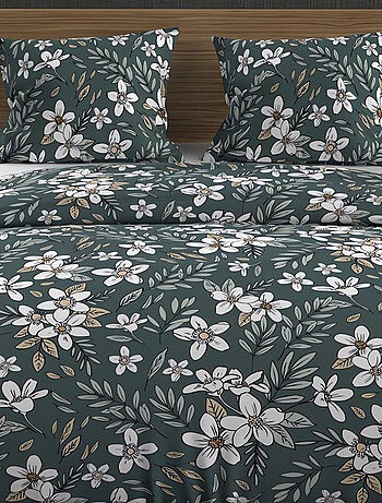 Parure housse de couette en coton 57 fils MANON, par Soleil d'ocre avec 2 taies d'oreiller