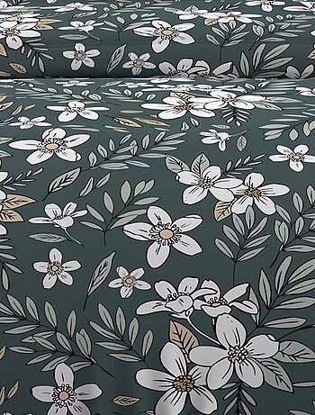 Parure housse de couette en coton 57 fils MANON, par Soleil d'ocre avec 2 taies d'oreiller