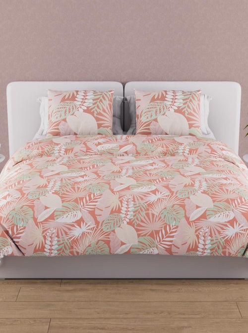 Parure housse de couette en coton 57 fils TANZANIE, par Soleil d'ocre avec 2 taies d'oreiller - Kiabi