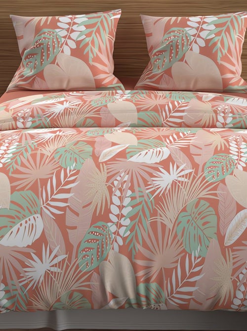 Parure housse de couette en coton 57 fils TANZANIE, par Soleil d'ocre avec 2 taies d'oreiller - Kiabi