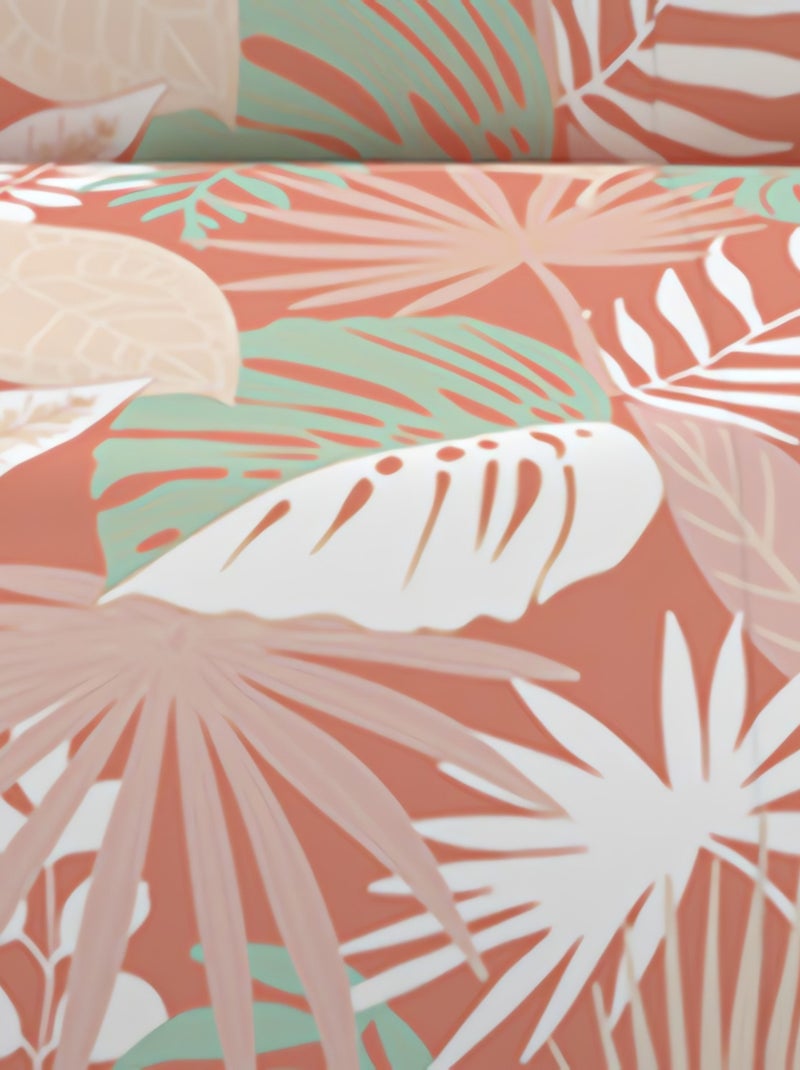 Parure housse de couette en coton 57 fils TANZANIE, par Soleil d'ocre avec 2 taies d'oreiller Orange - Kiabi