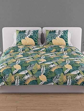 Parure housse de couette en coton 57 fils TANZANIE, par Soleil d'ocre avec 2 taies d'oreiller