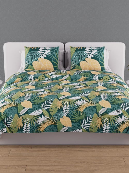 Parure housse de couette en coton 57 fils TANZANIE, par Soleil d'ocre avec 2 taies d'oreiller - Kiabi
