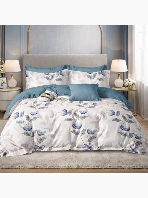 Parure housse de couette en coton imprimé floral - Caldie - Kiabi