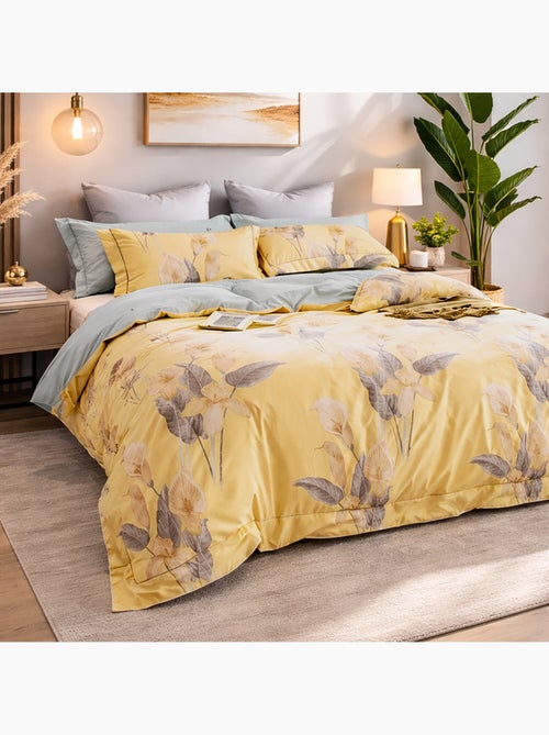 Parure housse de couette en coton imprimé floral - Horia - Kiabi Parure housse de couette en coton imprimé floral - Horia - Kiabi