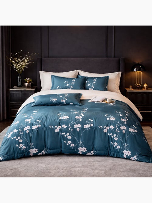 Parure housse de couette en coton imprimé floral - Tsuki - Kiabi