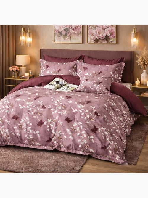 Parure housse de couette en coton imprimé floral - Velmora - Kiabi