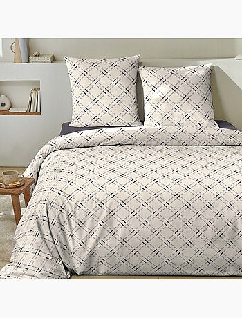 Parure housse de couette en coton imprimée - Mateo