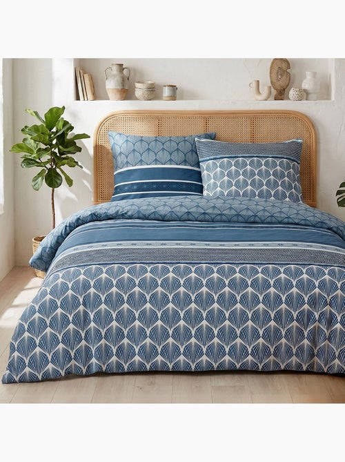Parure housse de couette en coton imprimée contemporain - oasilis - Kiabi Parure housse de couette en coton imprimée contemporain - oasilis - Kiabi