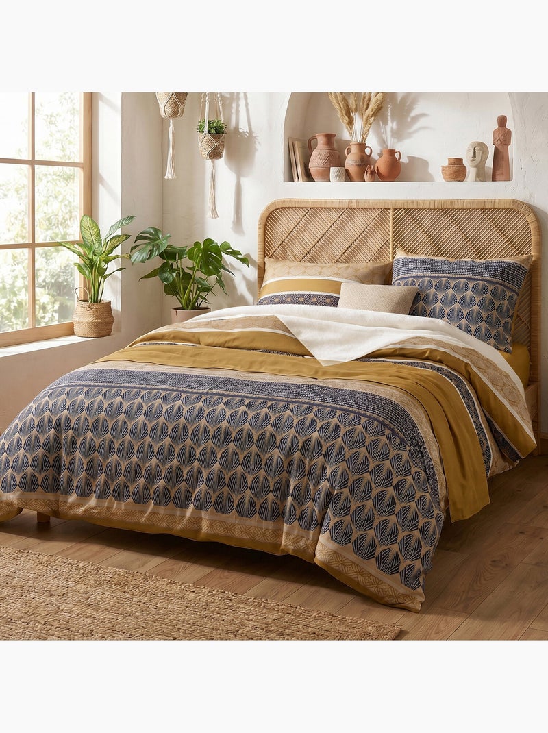 Parure housse de couette en coton imprimée graphique - CELORN Multicolore - Kiabi