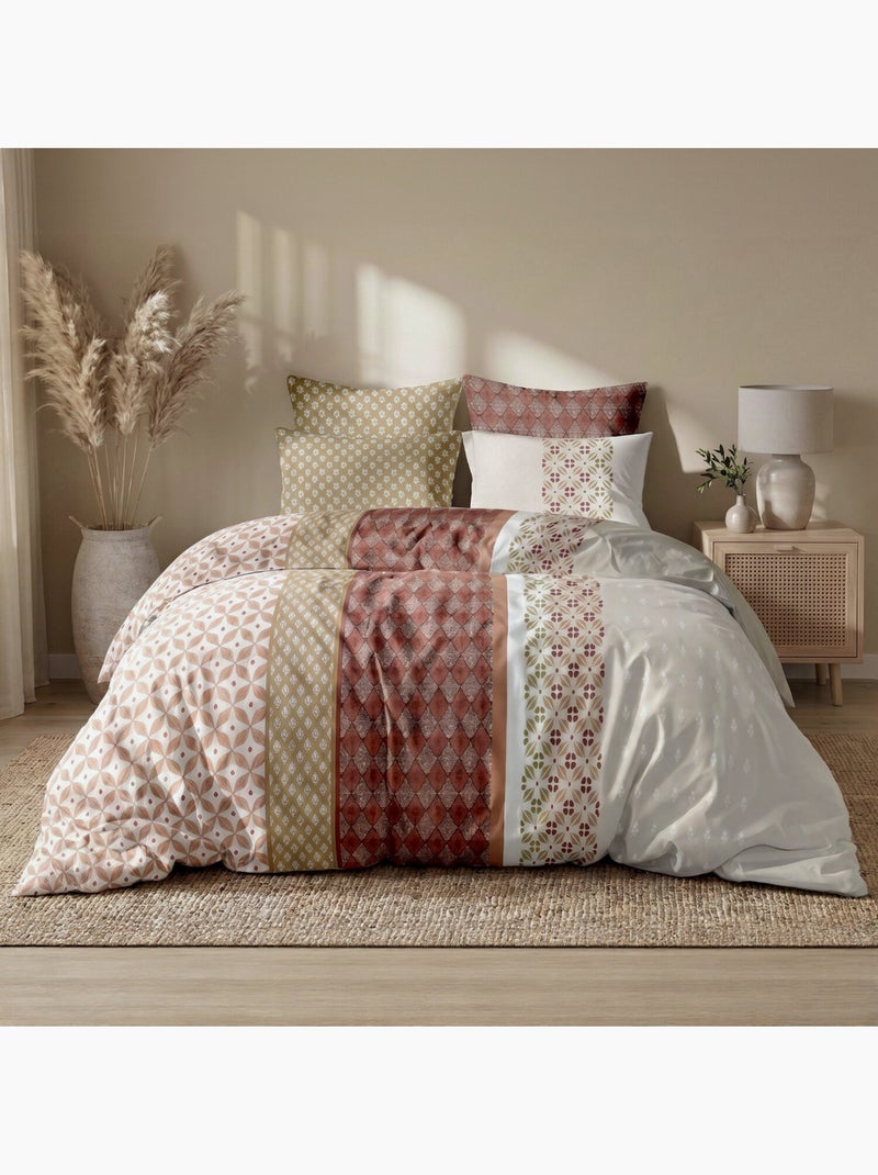 Parure housse de couette en coton imprimée orientale - RIADIS Multicolore - Kiabi