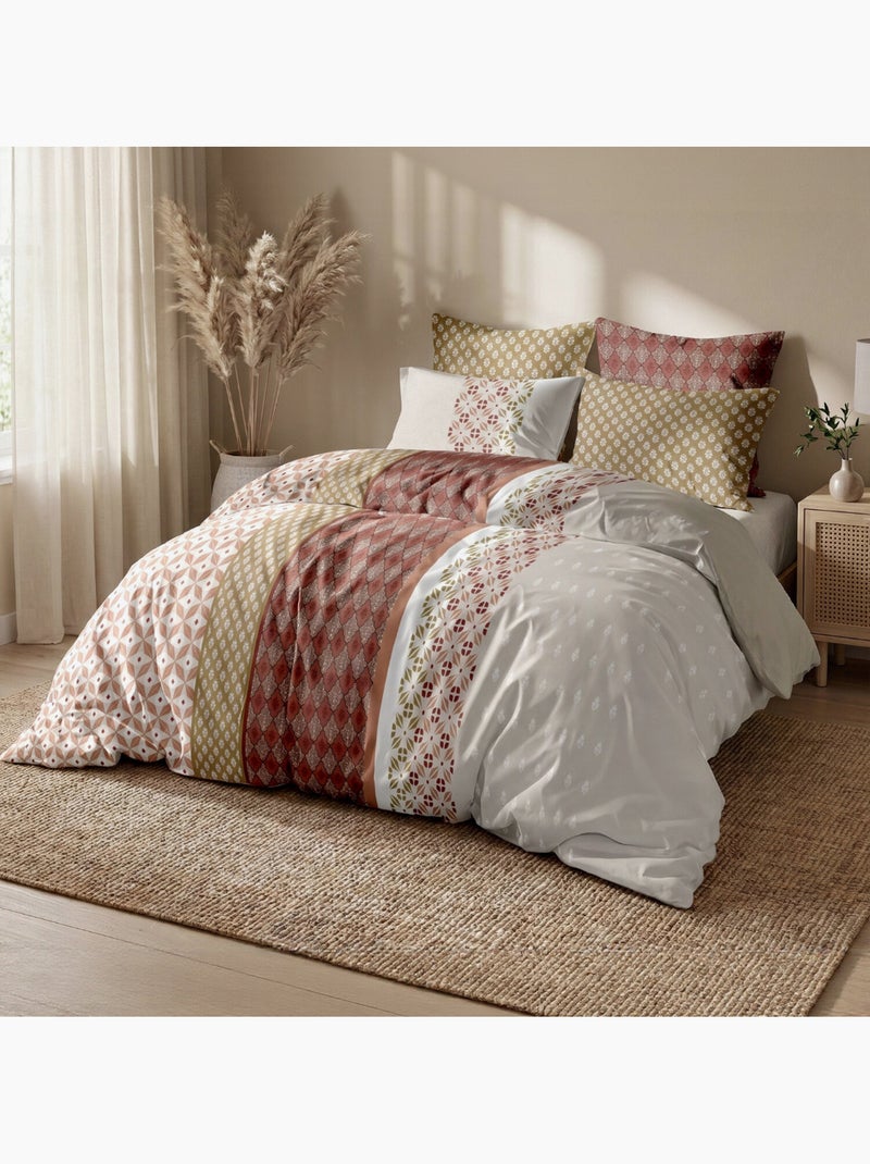 Parure housse de couette en coton imprimée orientale - RIADIS Multicolore - Kiabi