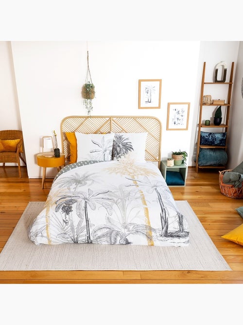 Parure Housse De Couette en Coton Imprimée palmier - Soli - Kiabi
