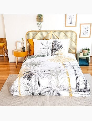 Parure Housse De Couette en Coton imprimée palmier - Soli