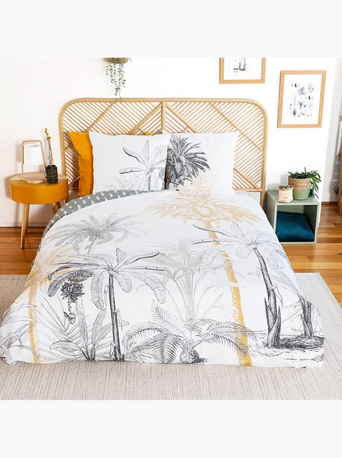 Parure Housse De Couette en Coton imprimée palmier - Soli - Kiabi