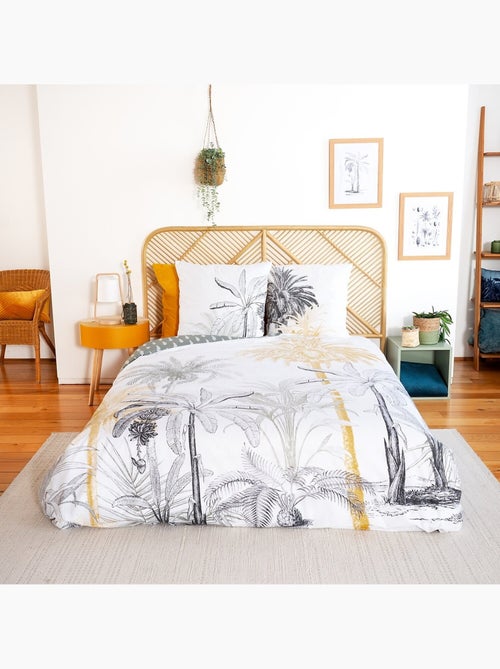 Parure Housse De Couette en Coton imprimée palmier - Soli - Kiabi