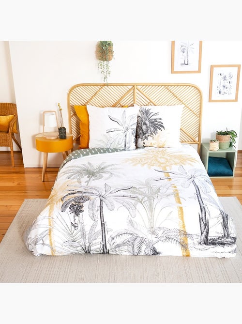Parure Housse De Couette en Coton imprimée palmier - Soli - Kiabi