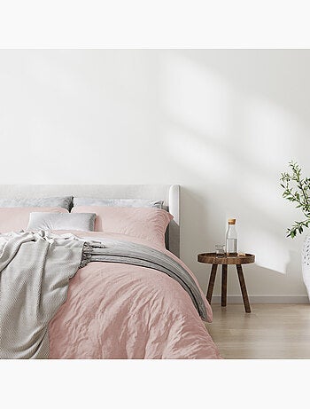 Parure housse de couette en coton lavé unie - Drift