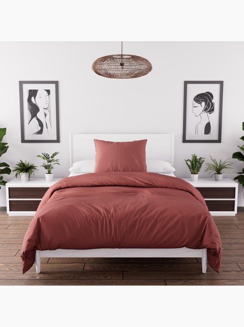 Parure housse de couette en microfibre lavée BOHEME, par Soleil d'Ocre avec 1 taie d'oreiller - Kiabi