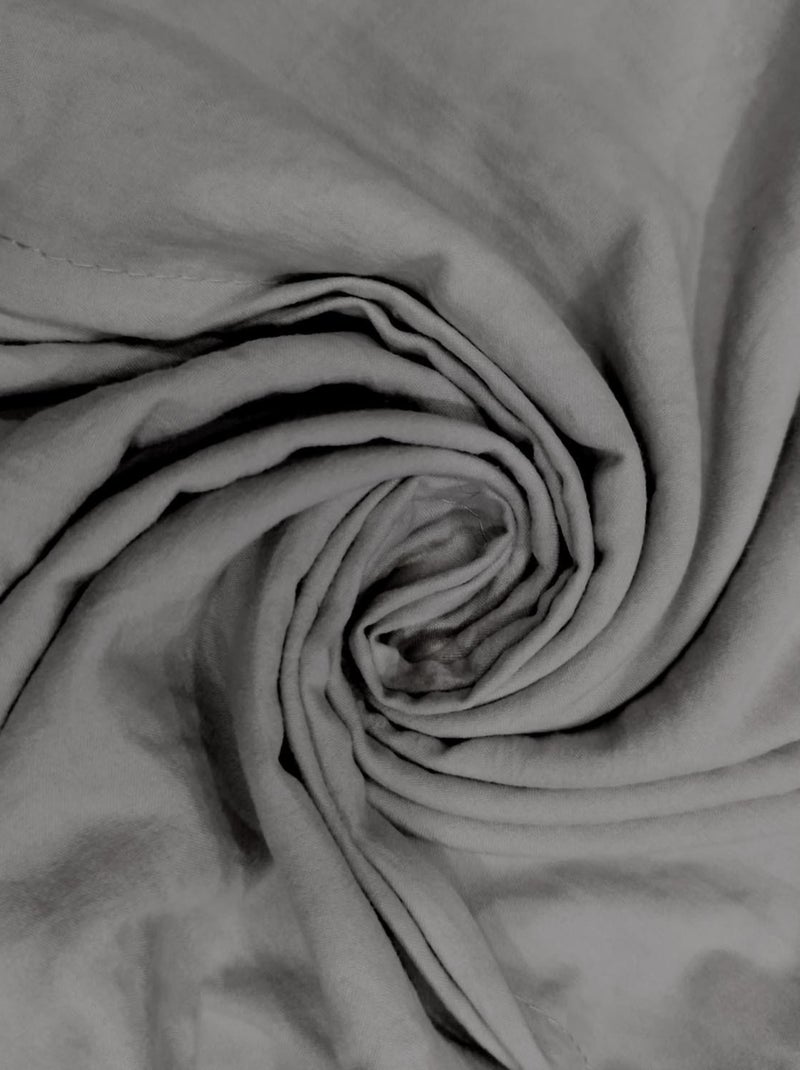 Parure housse de couette en microfibre lavée BOHEME, par Soleil d'Ocre avec 1 taie d'oreiller Gris - Kiabi