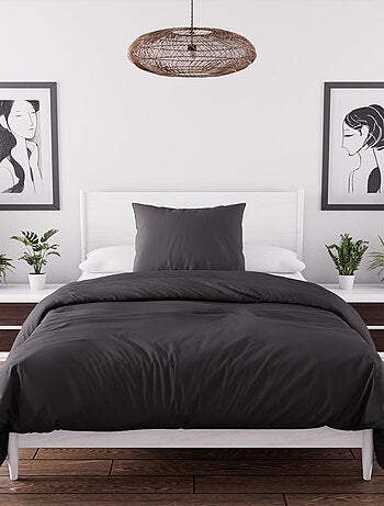 Parure housse de couette en microfibre lavée BOHEME, par Soleil d'Ocre avec 1 taie d'oreiller