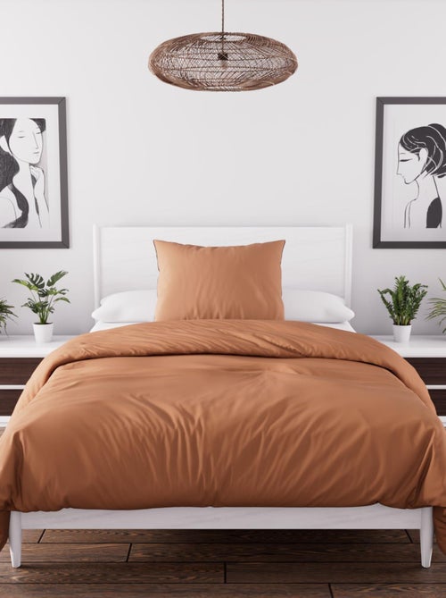Parure housse de couette en microfibre lavée BOHEME, par Soleil d'Ocre avec 1 taie d'oreiller - Kiabi