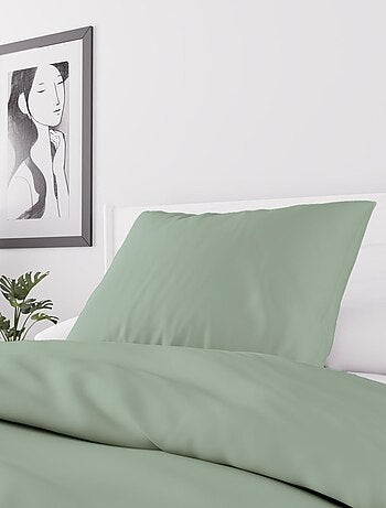 Parure housse de couette en microfibre lavée BOHEME, par Soleil d'Ocre avec 1 taie d'oreiller