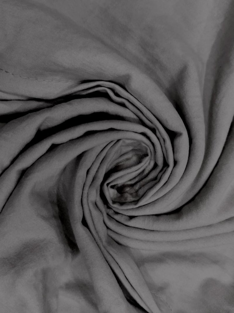 Parure housse de couette en microfibre lavée BOHEME, par Soleil d'Ocre avec 2 taies d'oreiller Gris - Kiabi