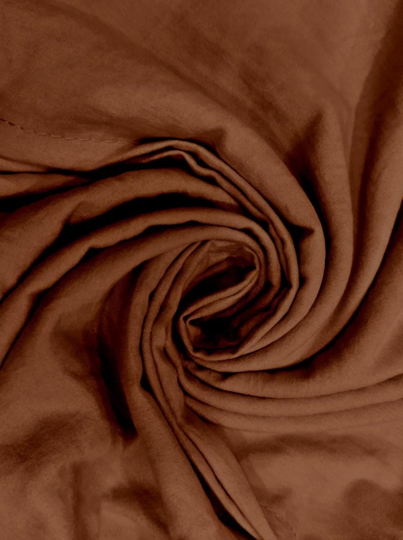 Parure housse de couette en microfibre lavée BOHEME, par Soleil d'Ocre avec 2 taies d'oreiller Orange - Kiabi