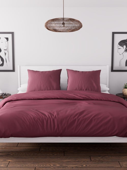 Parure housse de couette en microfibre lavée BOHEME, par Soleil d'Ocre avec 2 taies d'oreiller - Kiabi