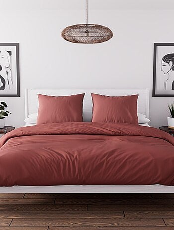 Parure housse de couette en microfibre lavée BOHEME, par Soleil d'Ocre avec 2 taies d'oreiller