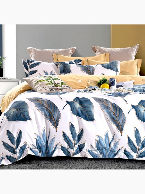 Parure housse de couette en polycoton imprimée - Florine - Kiabi