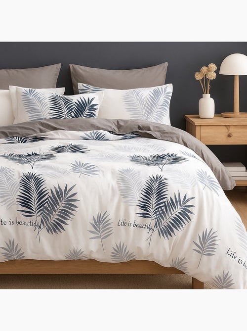 Parure housse de couette en polycoton imprimée - Lygor - Kiabi