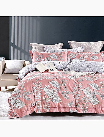 Parure housse de couette en polycoton imprimée - Naêva