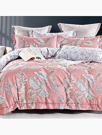 Parure housse de couette en polycoton imprimée - Naêva