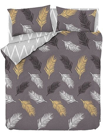 Parure housse de couette en polycoton plumes - Olivia