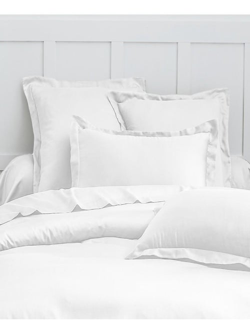 Parure housse de couette en satin de coton blanc - Kiabi Parure housse de couette en satin de coton blanc - Kiabi