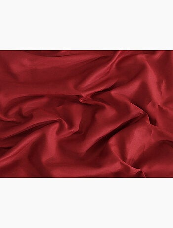 Parure housse de couette en satin de coton bordeaux