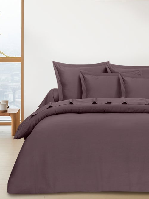 Parure housse de couette  en satin de coton sureau - Kiabi