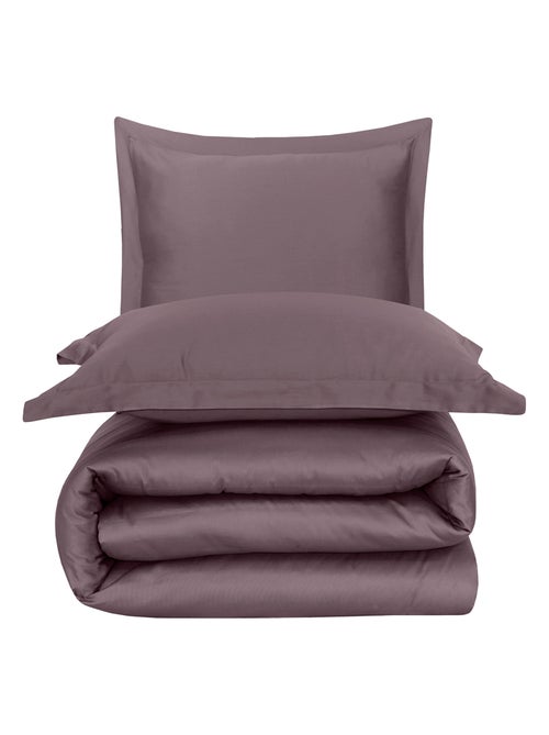 Parure housse de couette  en satin de coton sureau - Kiabi