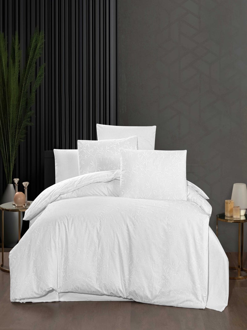 Parure housse de couette et taie d'oreiller Blanc - Kiabi